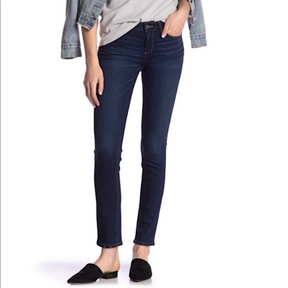 PAIGE - Skyline Ankle Peg - Dark Wash - Size 28